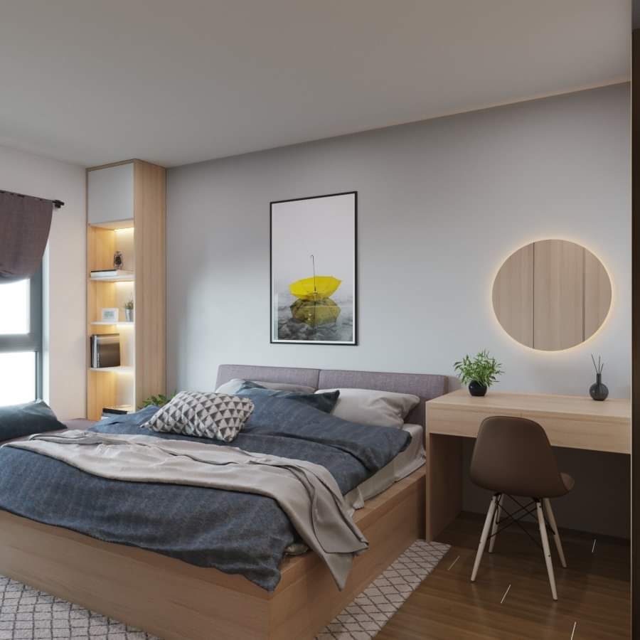 Thiết kế nội thất chung cư Hòa Phát nhà chị Trang